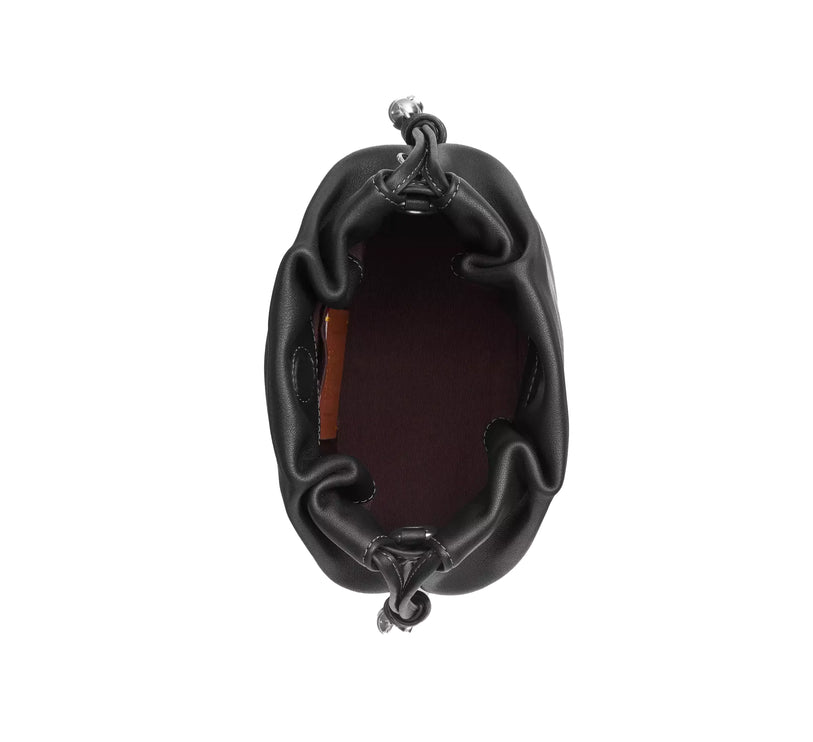 Coach Women's Faye Mini Drawstring Bag With Ruching Black/Silver