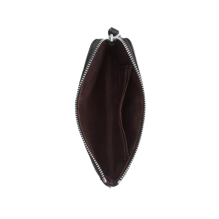 Coach Women's Corner Zip Wristlet With Sparkly Butterfly Print Black/Silver