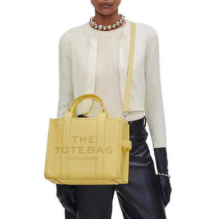 Marc Jacobs Women's The Leather Medium Tote Bag Custard