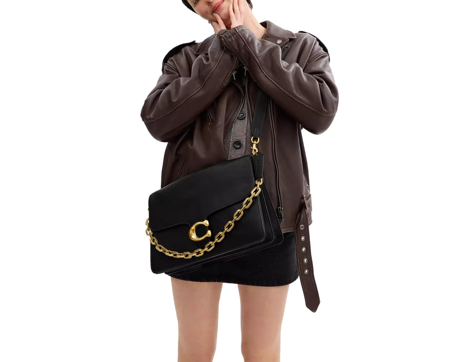 Coach Women's Chain Tabby Shoulder Bag 35 Brass/Black