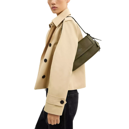 Coach Women's Etta Small Flap Shoulder Bag Gunmetal/Olive