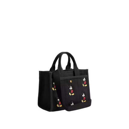 Coach Women's Disney X Coach Cargo Tote Bag 20 With Mickey Mouse In Regenerative Cotton Canvas Brass/Black Multi