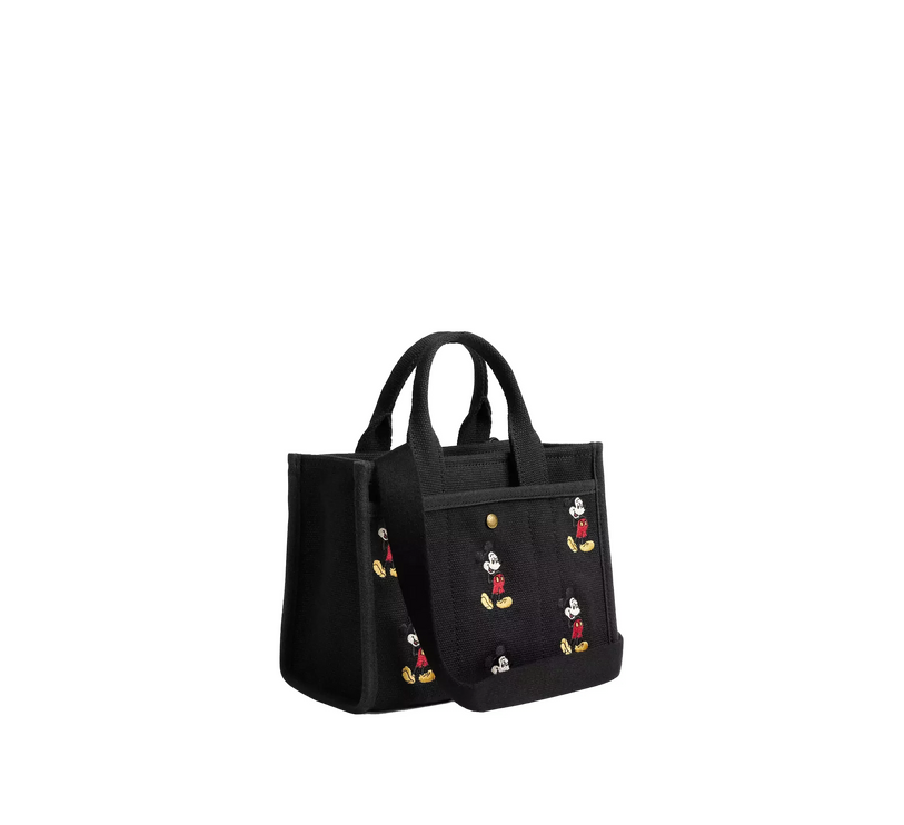 Coach Women's Disney X Coach Cargo Tote Bag 20 With Mickey Mouse In Regenerative Cotton Canvas Brass/Black Multi