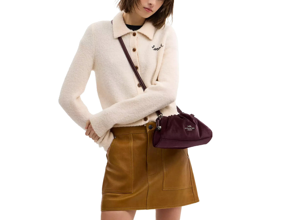 Coach Women's Faye Shoulder Bag Gunmetal/Burgundy