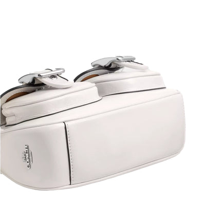 Coach Women's Ashton Bag Glazed Leather White/Silver