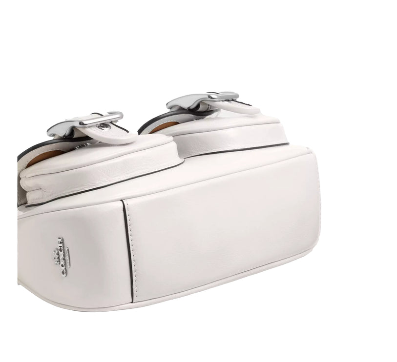 Coach Women's Ashton Bag Glazed Leather White/Silver