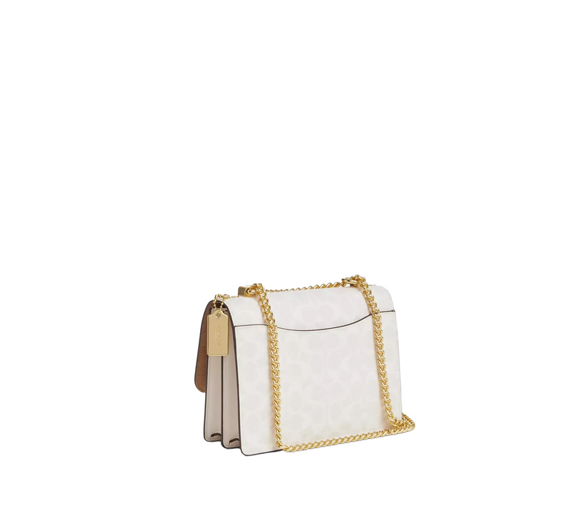 Coach Women's Klare Crossbody Bag In Signature Canvas Gold/White/Chalk