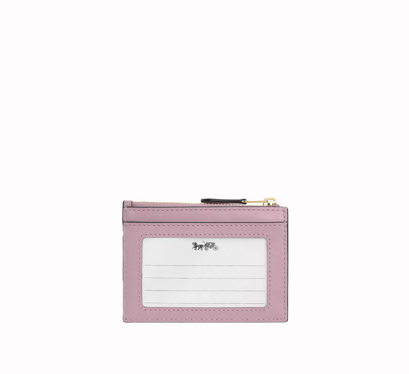 Coach Women's Mini Skinny Id Case With Quilting Gold/Carnation