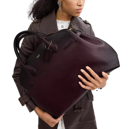 Coach Women's Soft Empire Carryall Bag 48 Brass/Merlot