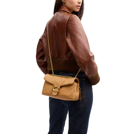 Coach Women's Tabby Shoulder Bag 26 With Quilting Brass/Biscuit