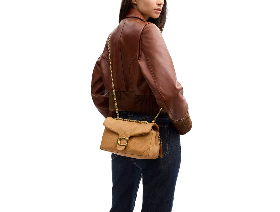 Coach Women's Tabby Shoulder Bag 26 With Quilting Brass/Biscuit