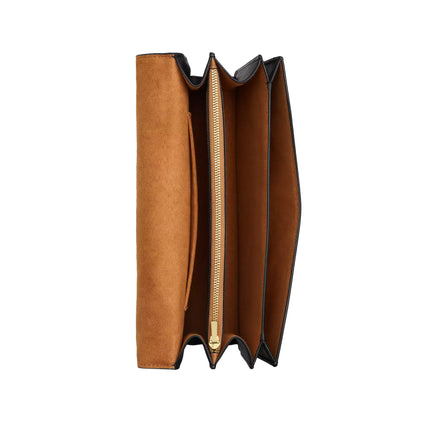 Coach Women's Klare Envelope Crossbody Bag In Signature Canvas With Rivets Gold