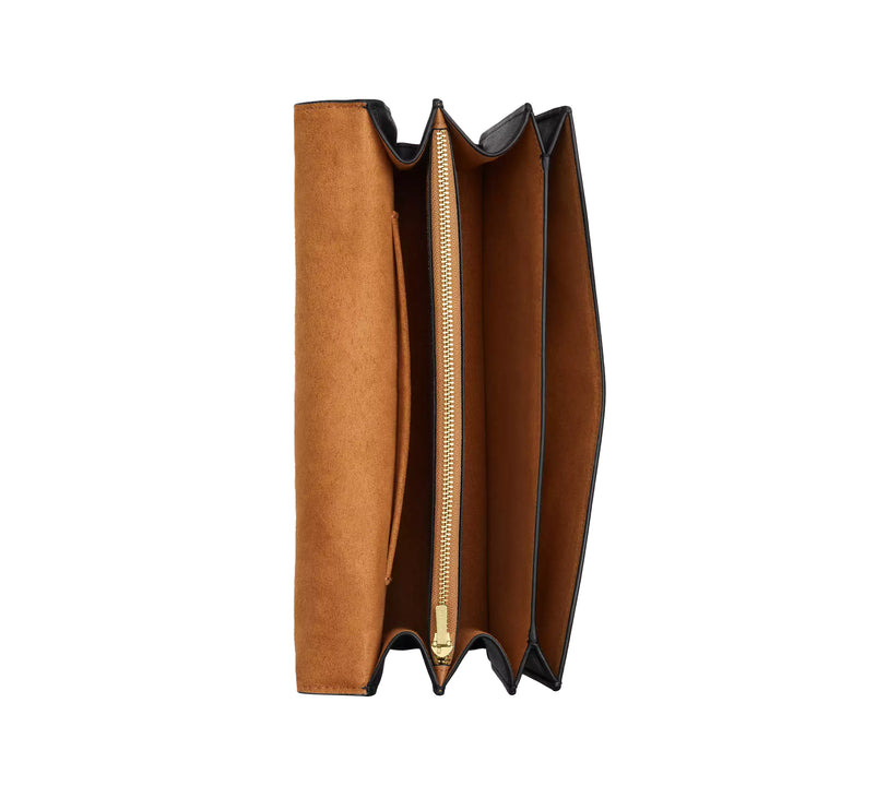 Coach Women's Klare Envelope Crossbody Bag In Signature Canvas With Rivets Gold