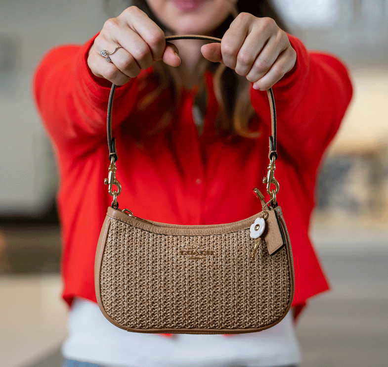 Coach Women's Teri Mini Crossbody Bag Straw/Gold/Toast