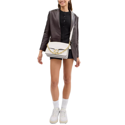 Coach Women's Chain Tabby Shoulder Bag 30 Brass/Chalk