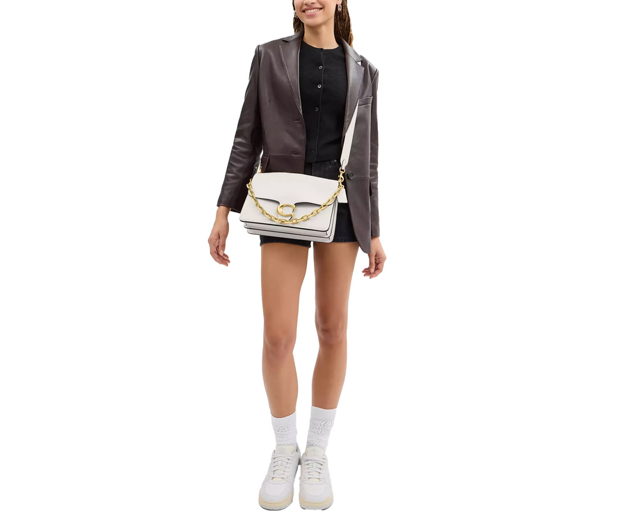 Coach Women's Chain Tabby Shoulder Bag 30 Brass/Chalk