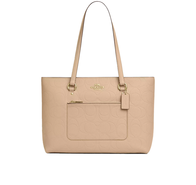 Coach Women's Station Tote Bag In Signature Leather Gold/Oat