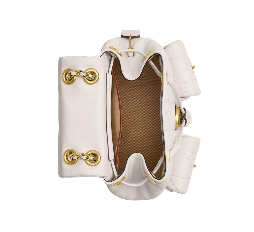 Coach Women's Tabby Backpack With Pillow Quilting Brass/Chalk