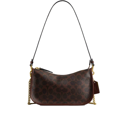 Coach Women's Waverly Bag In Signature Canvas Brass/Maple