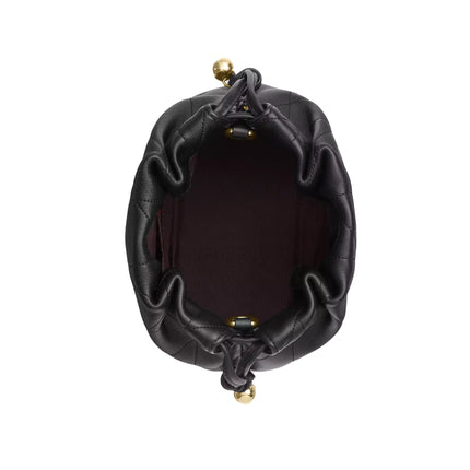 Coach Women's Faye Mini Drawstring Bag With Quilting Gold/Black