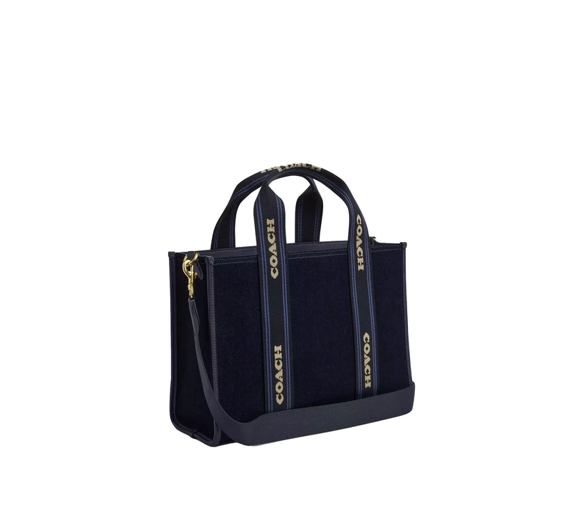 Coach Women's Smith Tote Bag In Regenerative Cotton Denim/Gold
