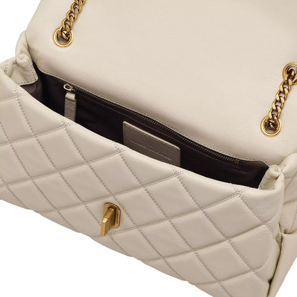 Marc Jacobs Women's The Quilted Dual Convertible Shoulder Bag Cloud White