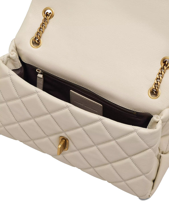 Marc Jacobs Women's The Quilted Dual Convertible Shoulder Bag Cloud White