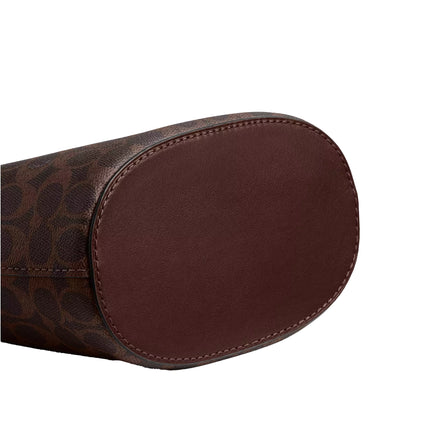 Coach Women's Bleecker Bucket Bag 21 In Signature Canvas Brass