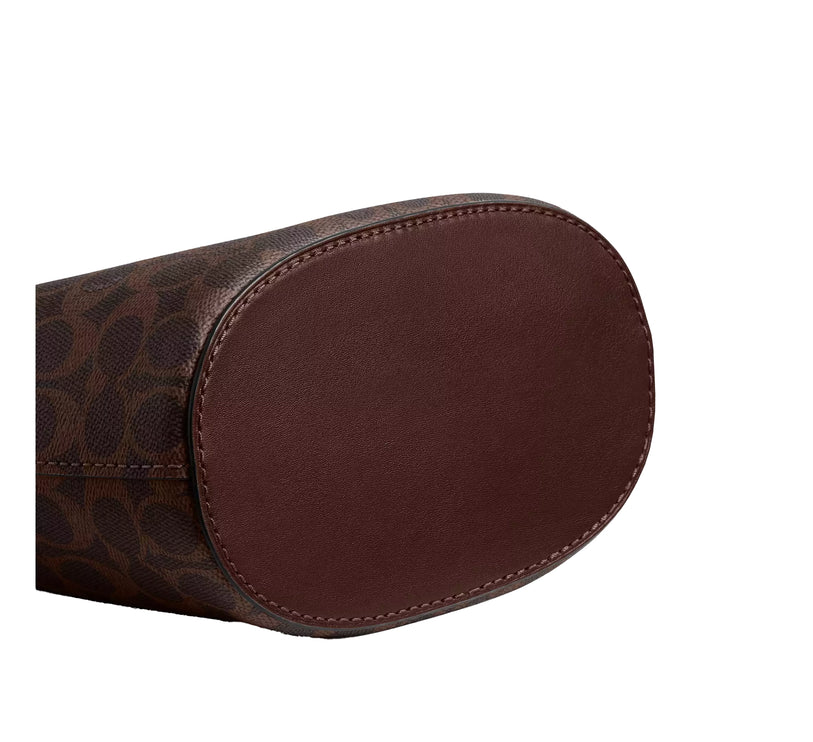 Coach Women's Bleecker Bucket Bag 21 In Signature Canvas Brass