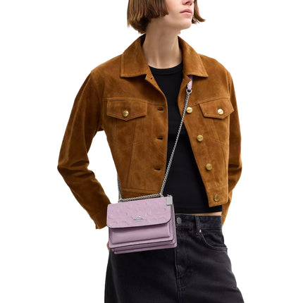 Coach Women's Mini Klare Crossbody Bag In Signature Leather Silver/Light Violet