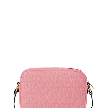 Michael Kors Women's Jet Set Small Signature Logo Camera Crossbody Bag Carnation