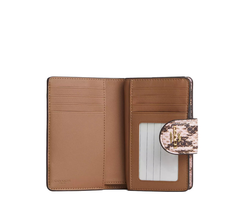 Coach Women's Medium Corner Zip Wallet Gold/Pink