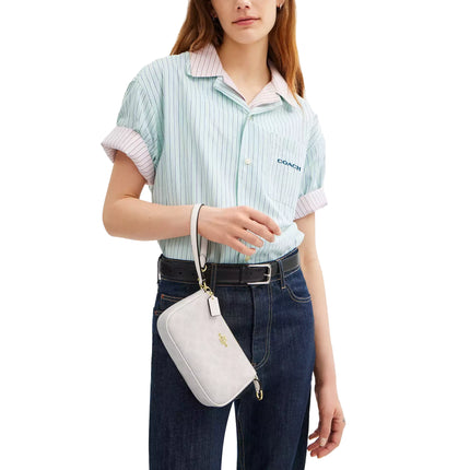 Coach Women's Nolita 19 In Signature Canvas Gold/White/Chalk