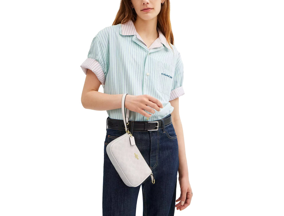 Coach Women's Nolita 19 In Signature Canvas Gold/White/Chalk