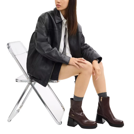 Coach Women's Block Heel Boot Maple