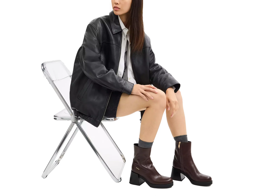 Coach Women's Block Heel Boot Maple