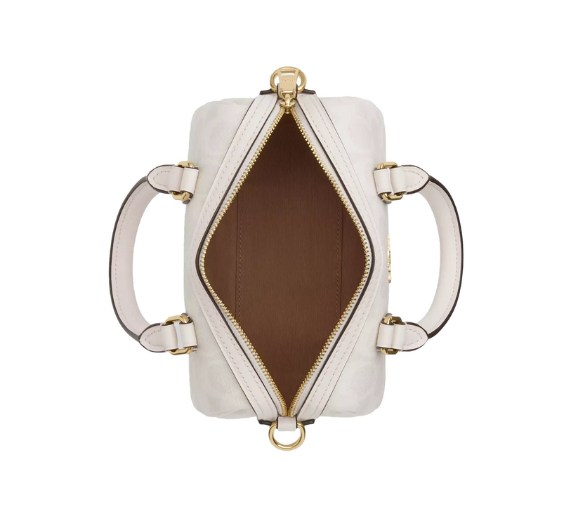 Coach Women's Mini Rowan Crossbody Bag In Signature Canvas Gold/White/Chalk