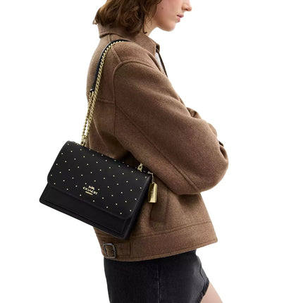 Coach Women's Klare Crossbody Bag With Rivets Gold/Black