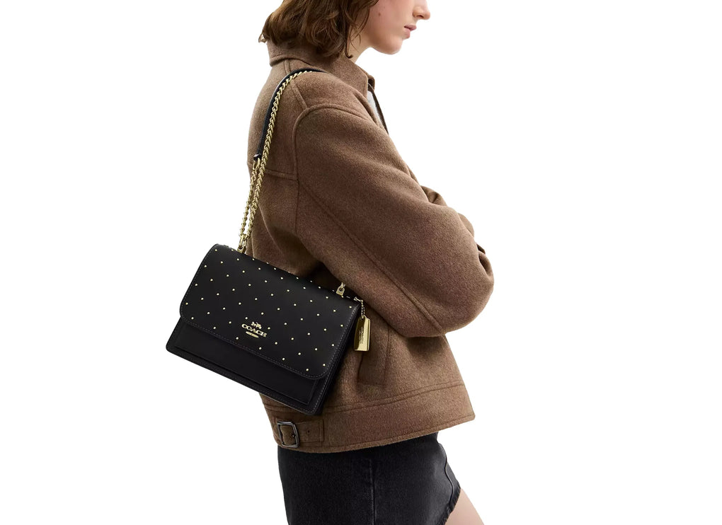 Coach Women's Klare Crossbody Bag With Rivets Gold/Black