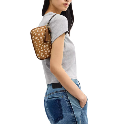 Coach Women's Nolita 19 With Deer Print Gold/Brown Multi