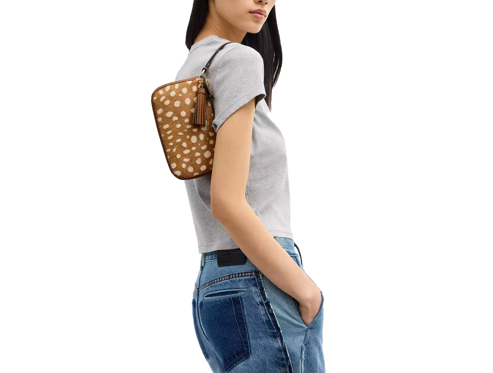 Coach Women's Nolita 19 With Deer Print Gold/Brown Multi