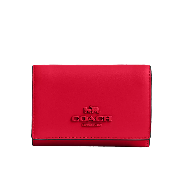 Coach Women's Micro Wallet Gold/Bold Red