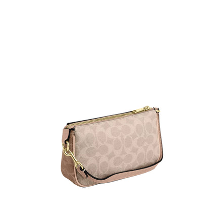 Coach Women's Nolita 19 In Blocked Signature Canvas Gold/Sand/Tan