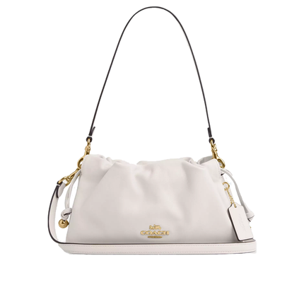 Coach Women's Faye Shoulder Bag With Ruching Gold/Chalk