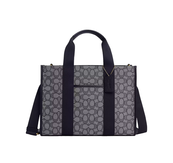 Coach Women's Smith Tote Bag In Signature Jacquard Gold/Navy/Midnight Navy