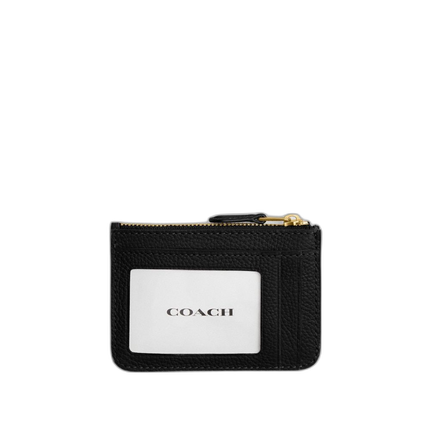 Coach Women's Essential Mini Id Card Case Brass/Black
