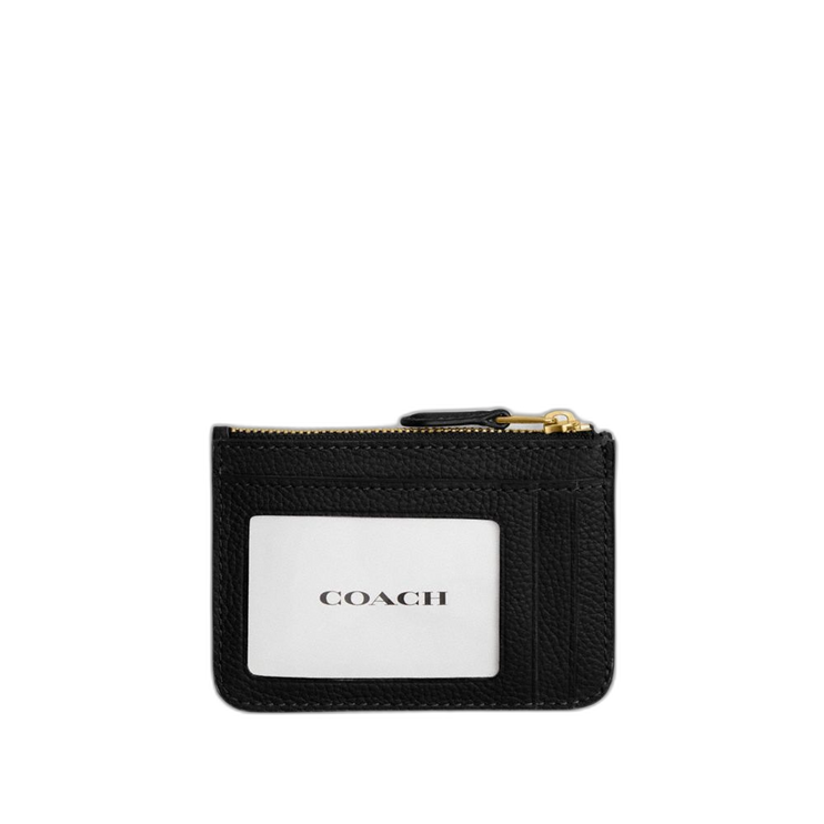 Coach Women's Essential Mini Id Card Case Brass/Black