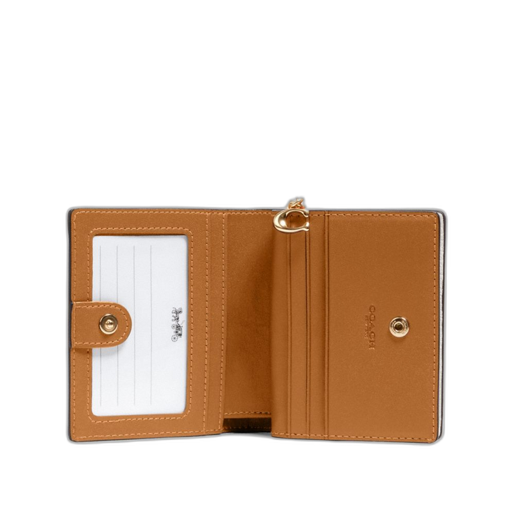 Coach Women's Snap Wallet Gold/Chalk