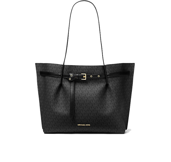 Michael Kors Women's Emilia Large Logo Tote Bag Black