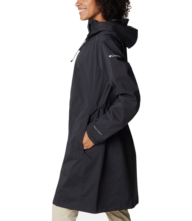 Columbia Women's Weekend Adventure Long Rain Shell Black